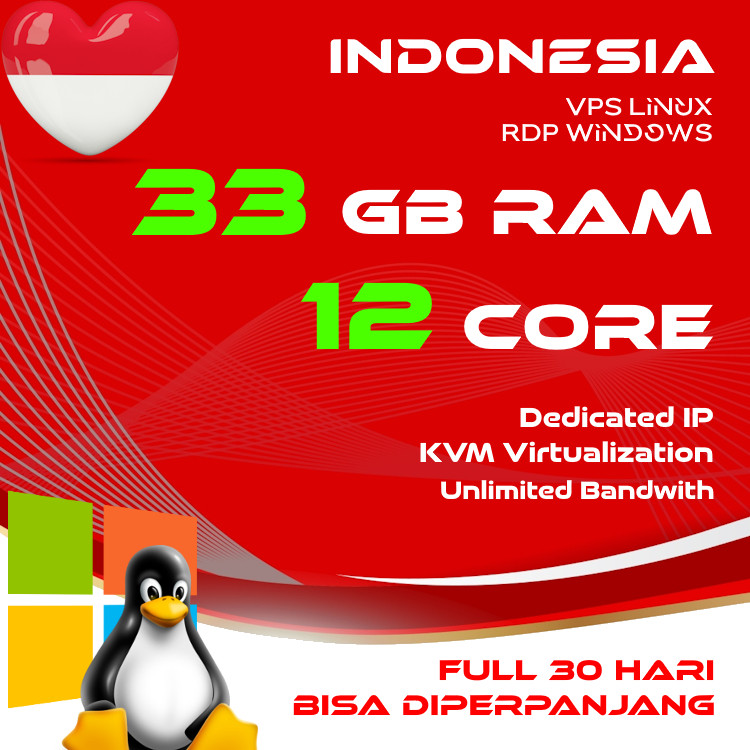 SERVER INDONESIA VPS Linux/Windows Bergaransi 30 Hari Bisa DIPERPANJANG