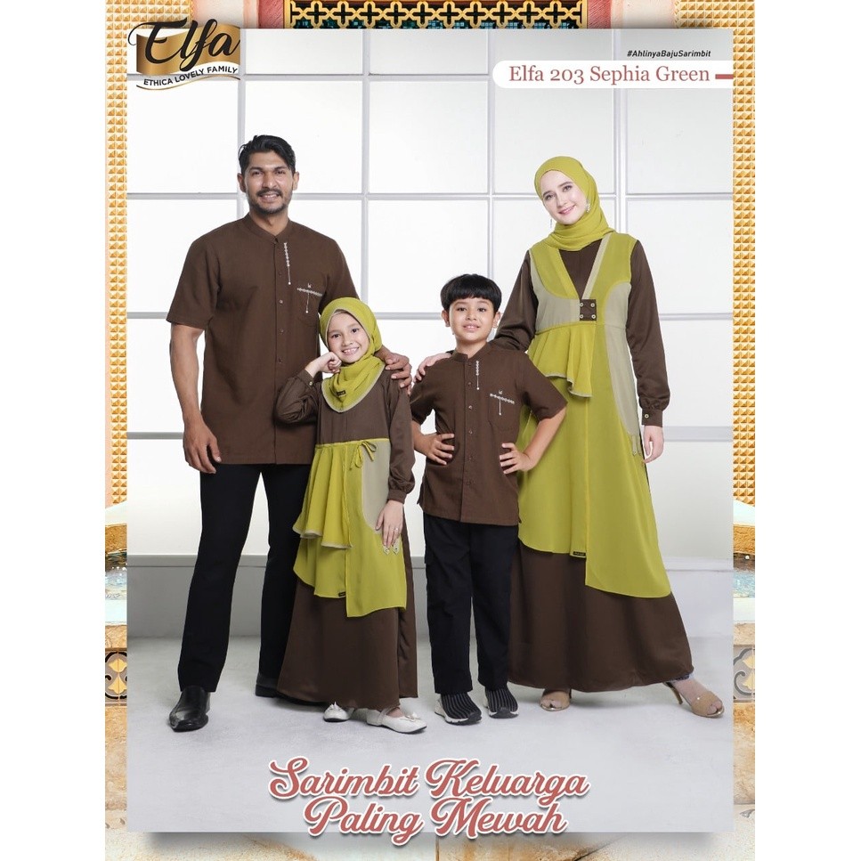 ETHICA Baju Muslim Anak ELFA 203 Sepia Green