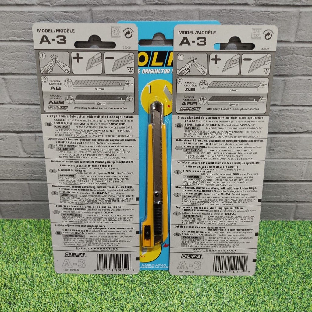 

Olfa Pisau Cutter 9mm Snap-Off blade cutter A-3
