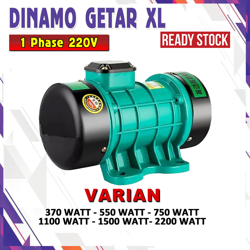 Concrete Vibration Motor 220V, DInamo Getar 1 Phase 0.37KW - 2.2KW Portable Mesin Penggetar 1 Phase