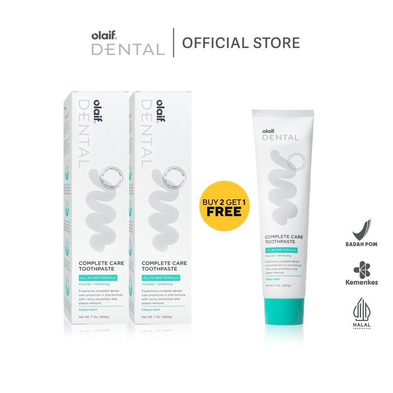 

[Bundle 3] Olaif Dental Complete Care Toothpaste 200g / Pro Clean Toothbrush - Pasta Gigi / Odol Gusi / Mulut