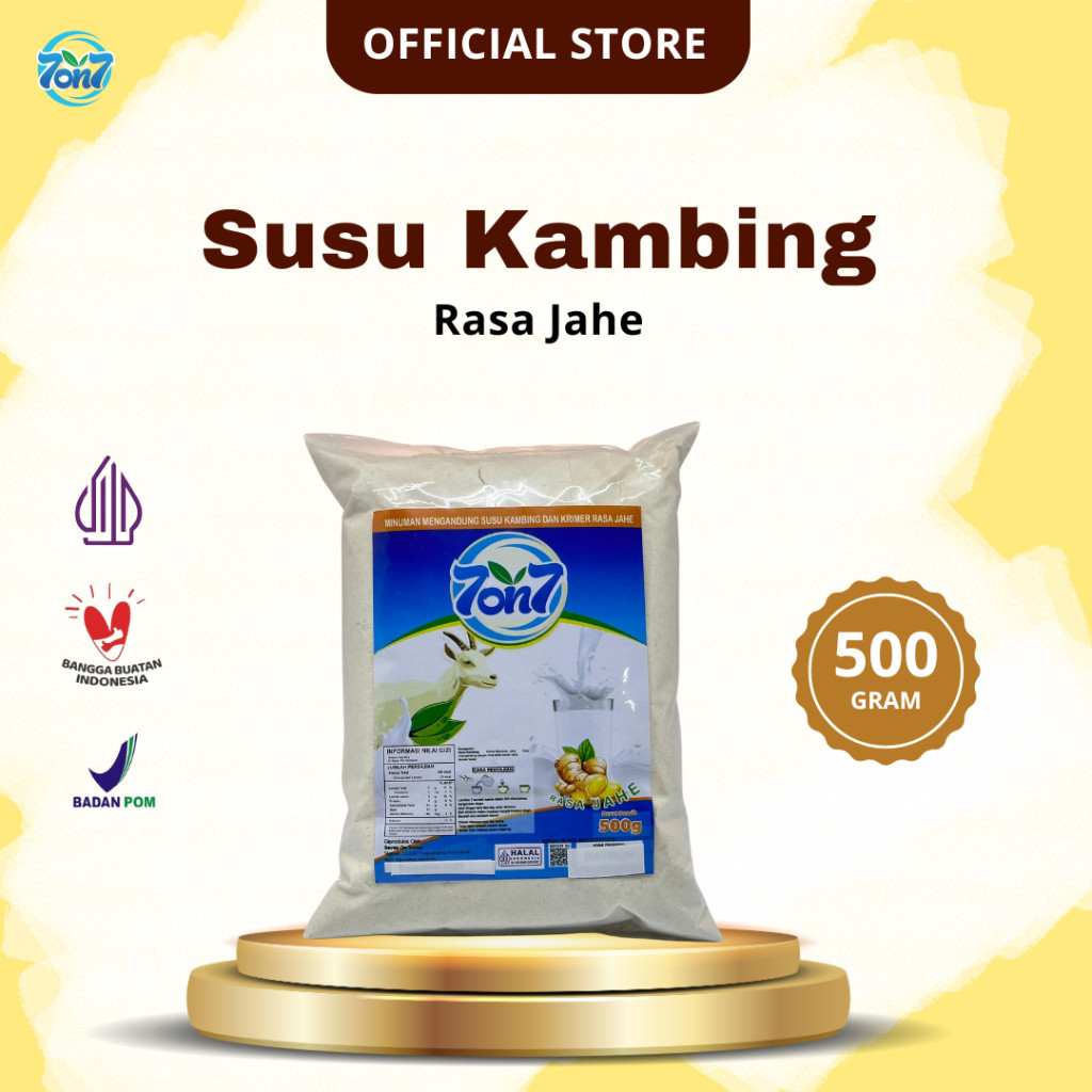 

Susu Kambing Etawa Bubuk 7on7 Rasa Jahe 500 gr Halal BPOM