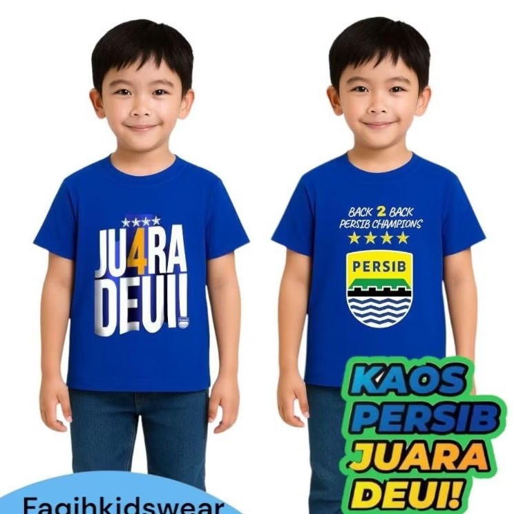 Kaos Persib Back 2 Back Champions Persib Juara Anak 1-12 Tahun - kaos Persib Anak