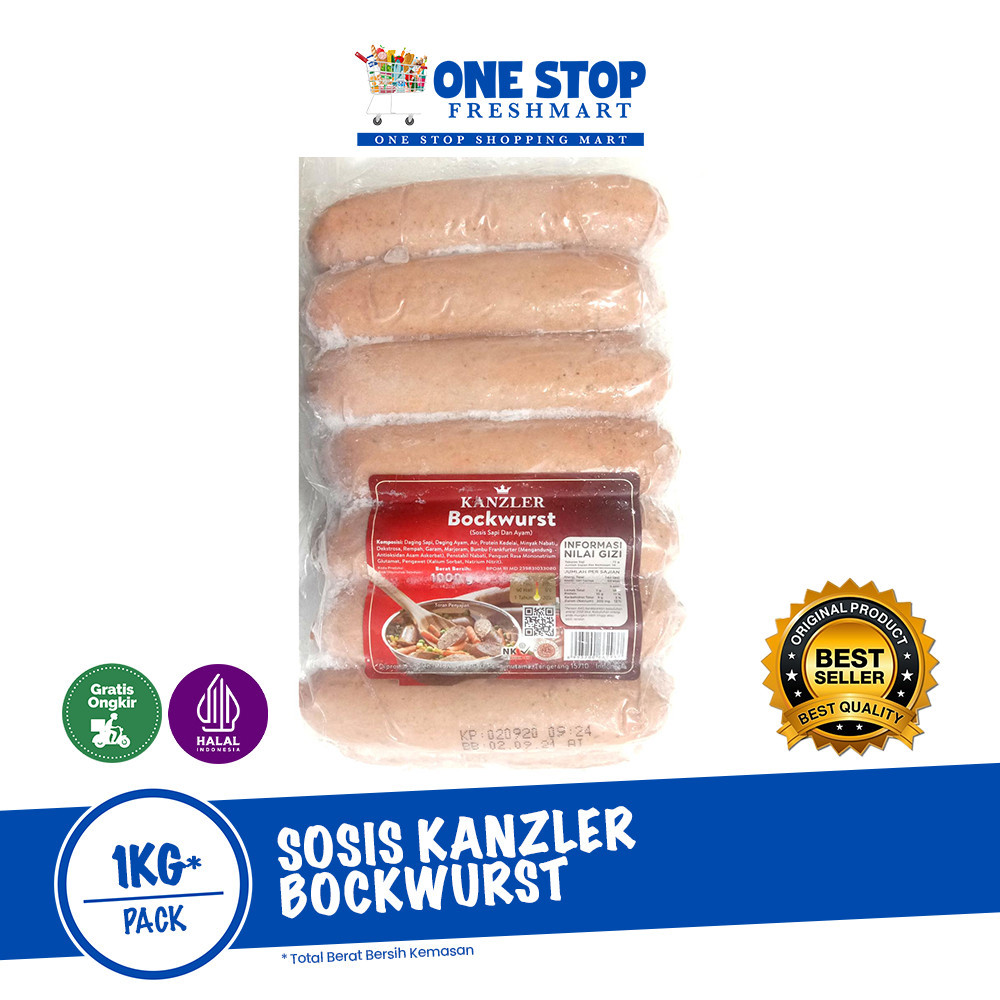 

KANZLER BOCKWURST 1KG / SOSIS SAPI DAN AYAM 1KG