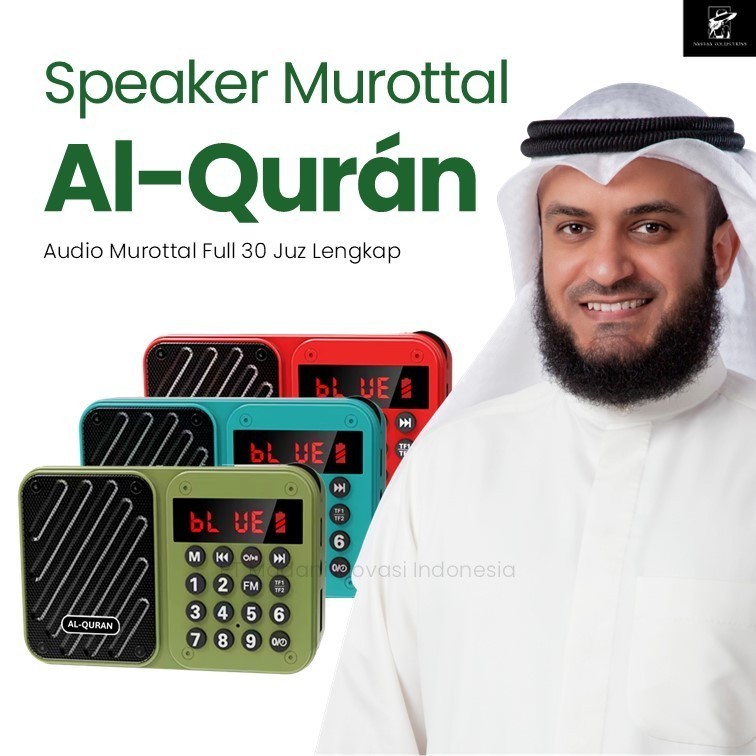 Speaker Murotal Alquran Remote Radio 30 Juz Lengkap Portable