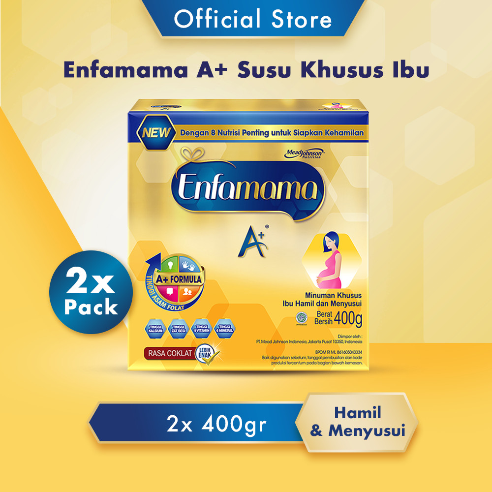 

Enfamama A+ Cokelat Susu Ibu hamil & Menyusui [2 x 400 g]