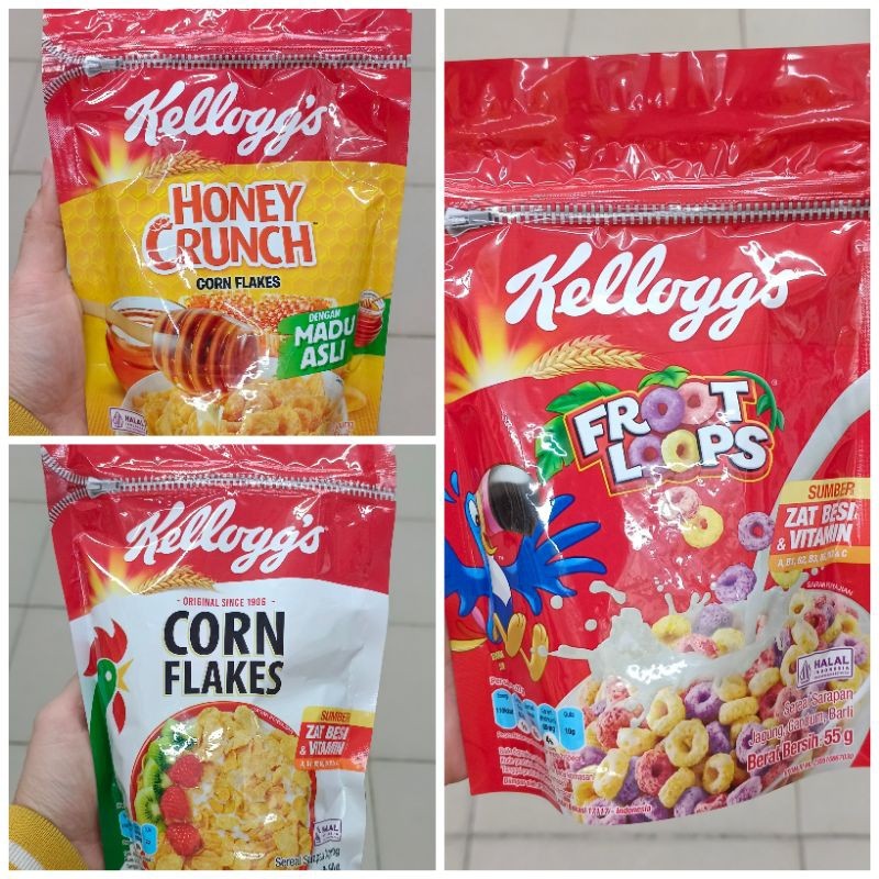 

Kelloggs sereal corn flakes / honey crunch / froot loops - kellogg's cereal - ARM