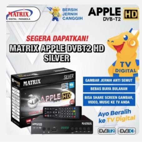 Matrix Silver Apple Set Top Box STB DVBT2 Penerima Siaran Digital