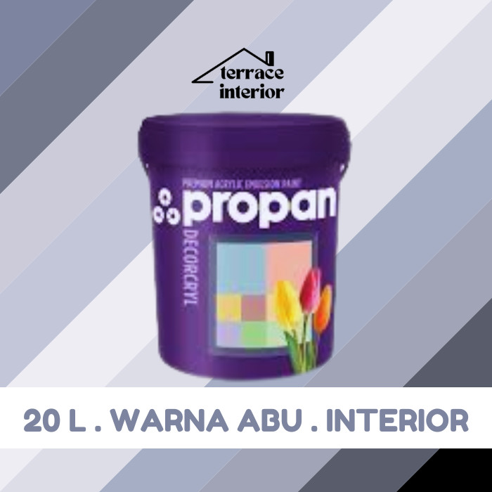 Cat Tembok Interior Propan Decorcryl warna Abu Ukuran 20 L