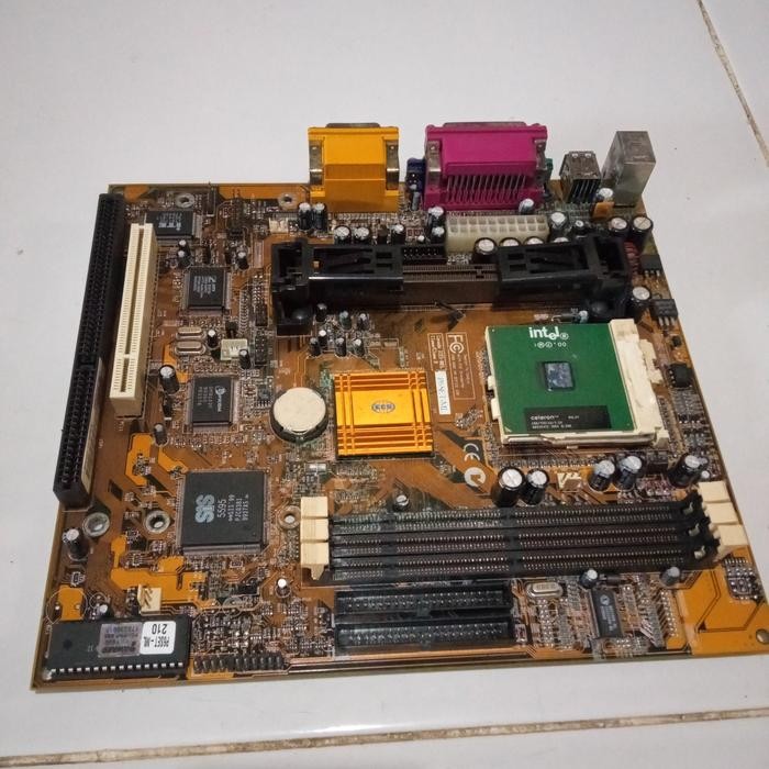Motherboard + Prosesor Intel Pentium III Celeron kondisi rusak .