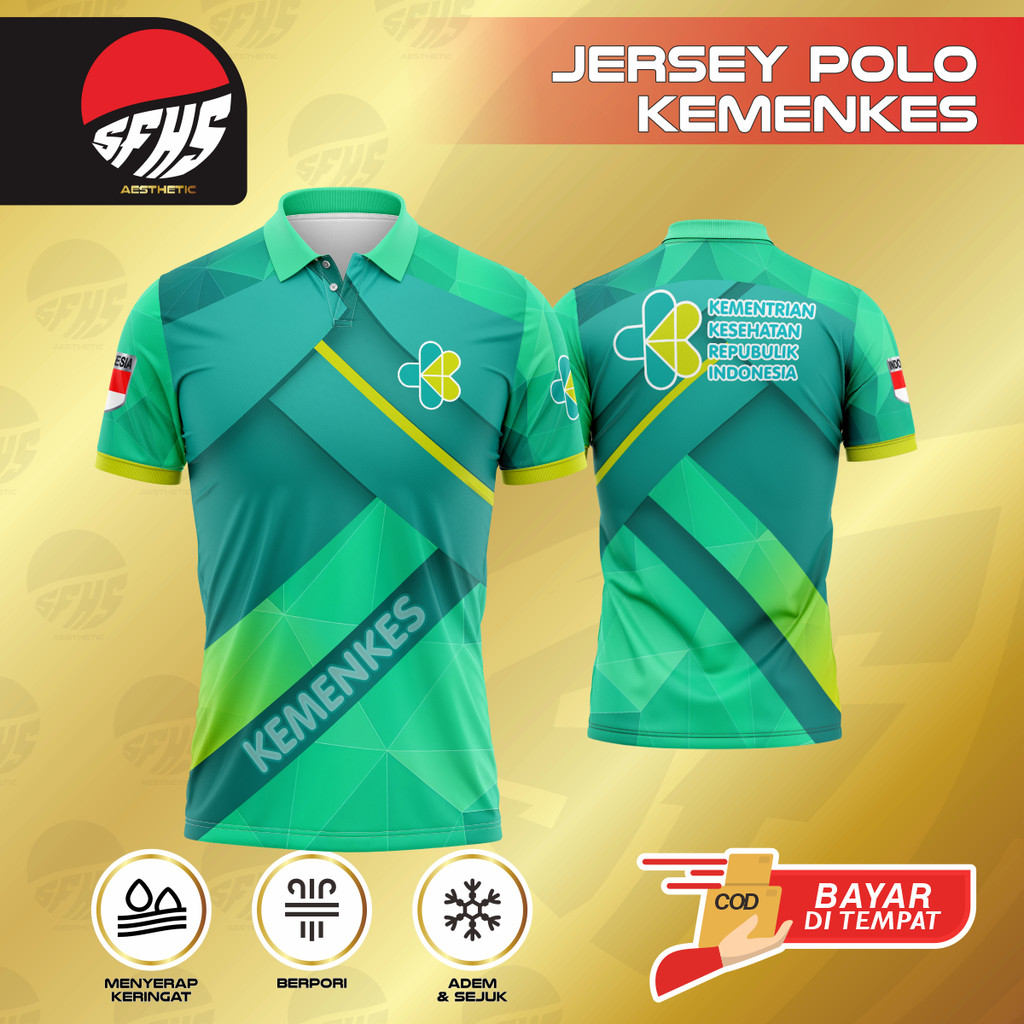 SFHS JERSEY POLO KEMENKES PENDEK / BAJU OLAHRAGA