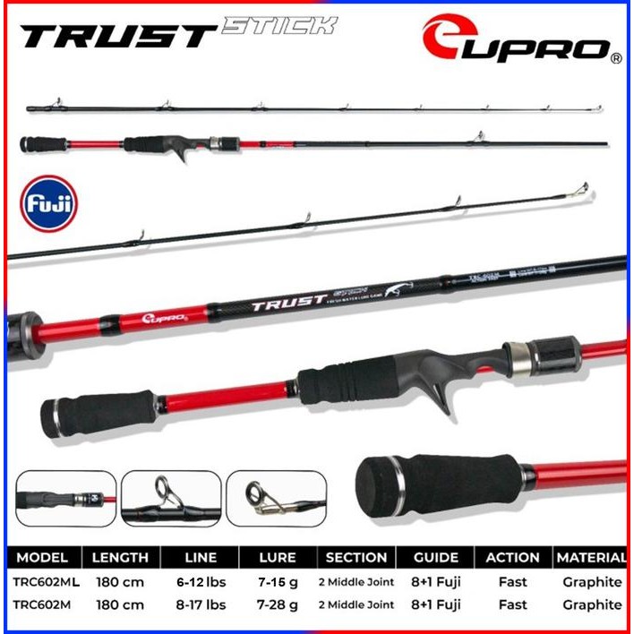 JORAN EUPRO TRUST STICK TRC602ML - TRC602M BAITCASTING | ROD BC | CASTING - TRC602ML 6-12LB