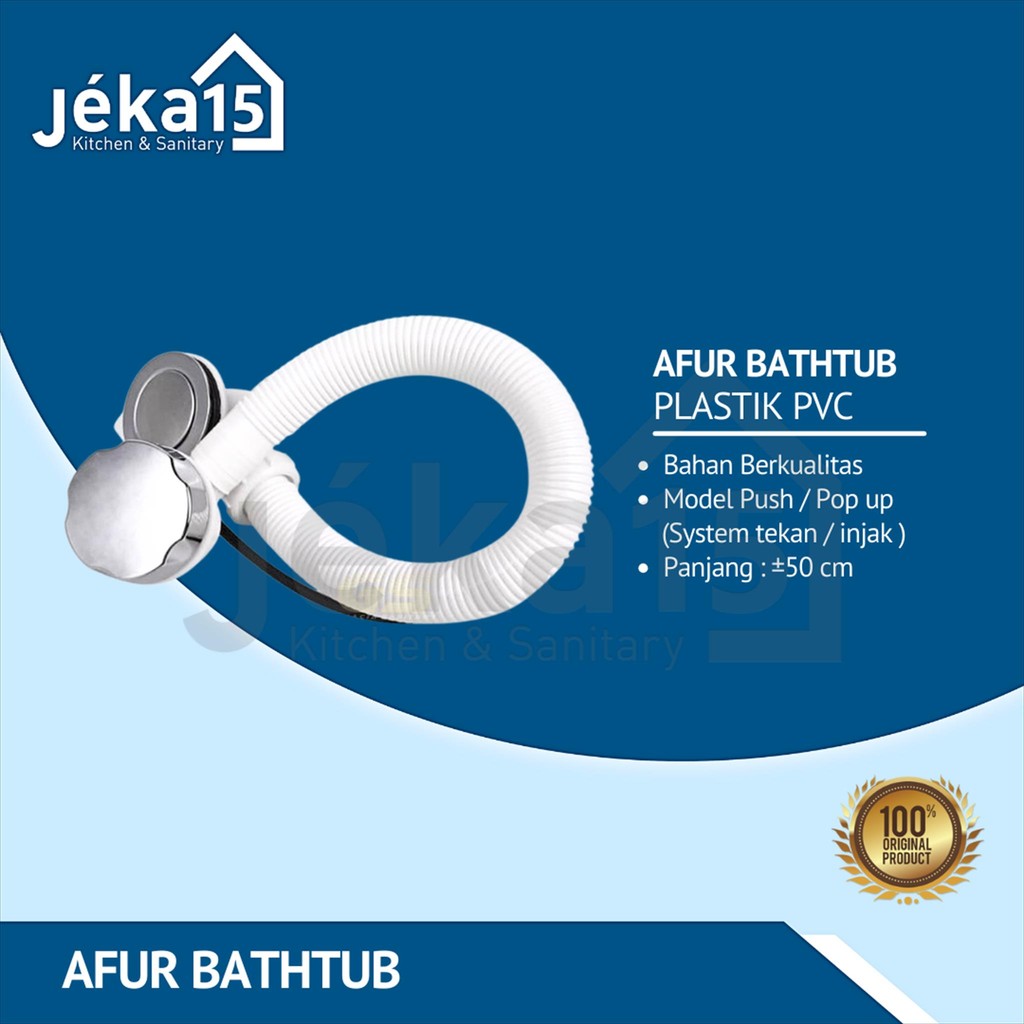 Afur Bathtub Plastik Injak | Saringan Pembuangan Bathtub