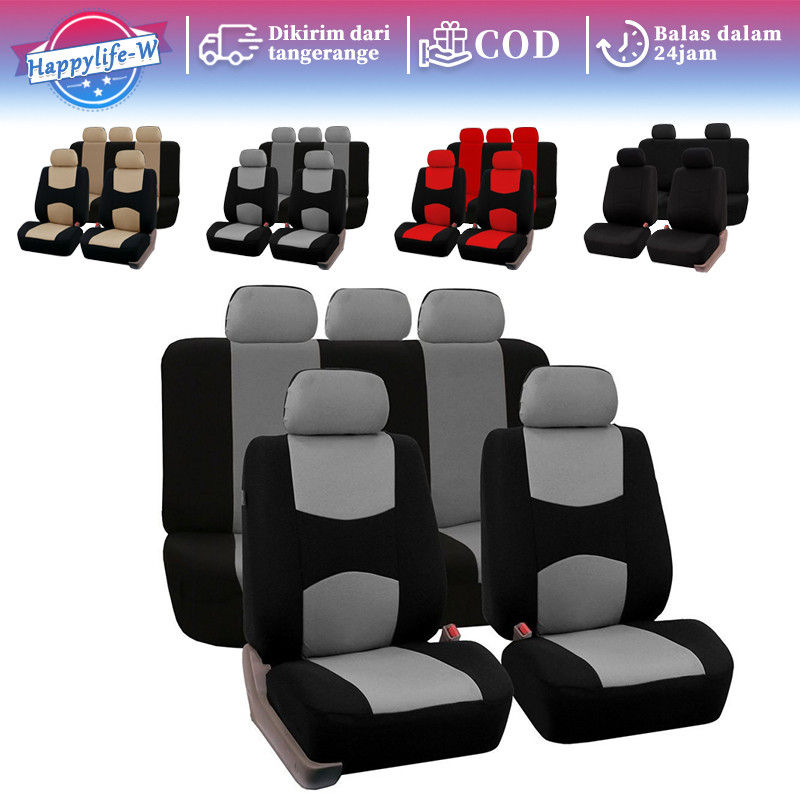 Isi 9 Sarung Jok Mobil Universal Kain Ramah Kulit Sarung Jok Universal Mobil Sarung Jok Mobil 2 Bari