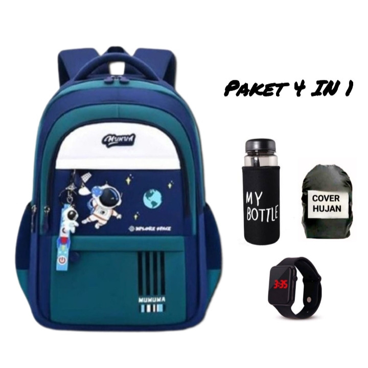 BENO_SHOP.ID Martin [ COD ] Tas gambar astronot - Tas ransel sekolah anak laki laki perempuuan sd da