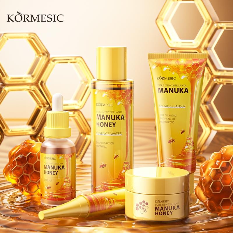 [BPOM] KORMESIC New Zealand Manuka Skin Care Set（Manuka Honey Cleanser/Manuka Honey Essence Water/Ma