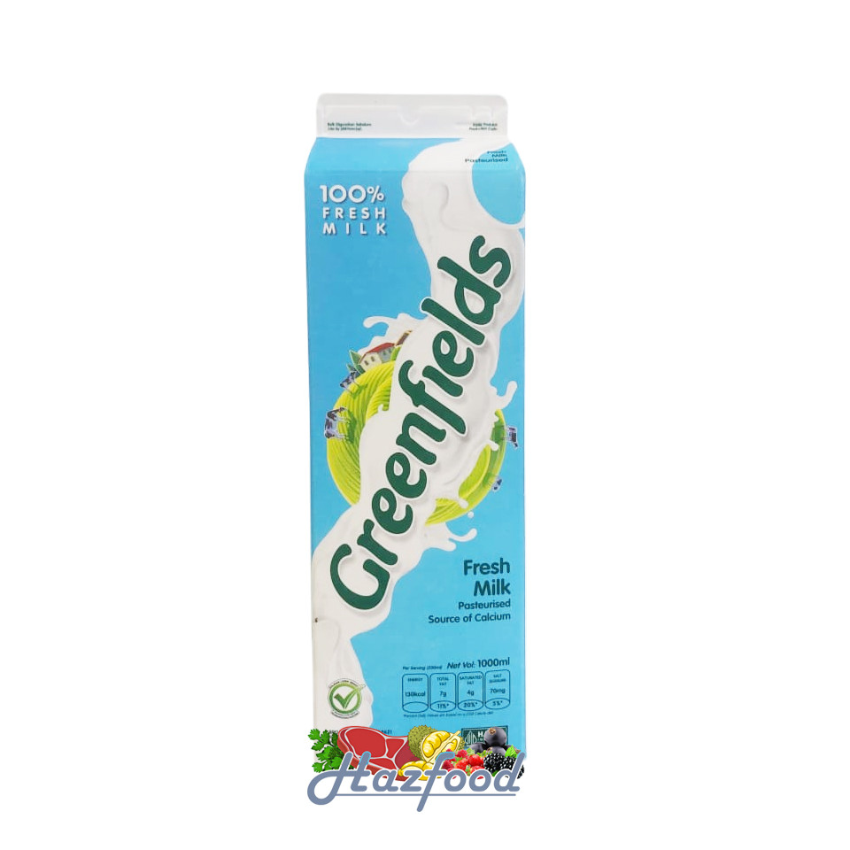 

Greenfields Fresh Milk 1 Liter / Fresh Pasteurised Milk Full Cream 1000 ml