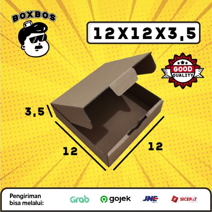 

12x12x3,5 CM Pizza KARDUS Corrugated Packaging Box packing Diecut
