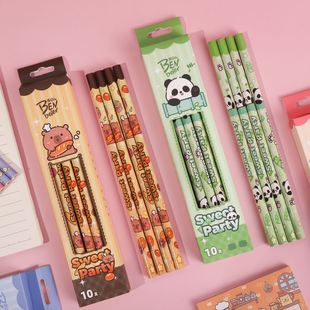 

VIRAL! PENSIL HB ISI 10 PCS MOTIF KARTUN CAPYBARA, PANDA DAN MOTIF POLOS WARNA PASTEL YANG CANTIK