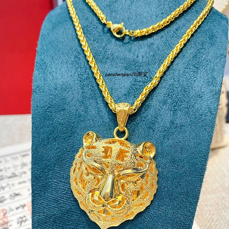 17K EMAS ASLI /COD ❤️Halang kepala harimau, kalung gantung harimau