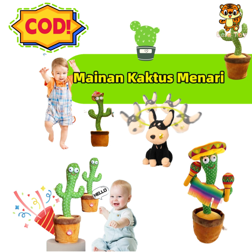 Lele Toys Cactus Toy Boneka Talk Talking / Cactus Toy Boneka Pintar Kaktus Dancing Cactus Toy /
