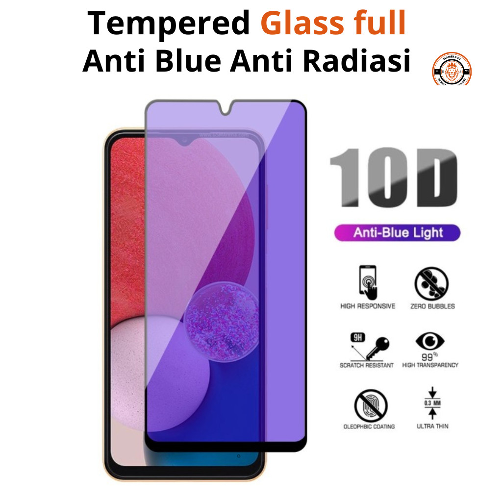 Samsung Tempered Glass Anti Blue Full Cover Samsung 10D  Note 10 Lite Pelindung Layar Anti Radiasi L