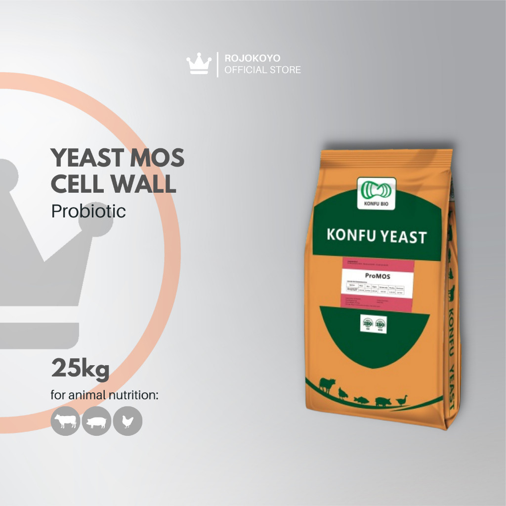 Yeast Ternak MOS Cell Wall 25 kg Probiotik Saccharomyces