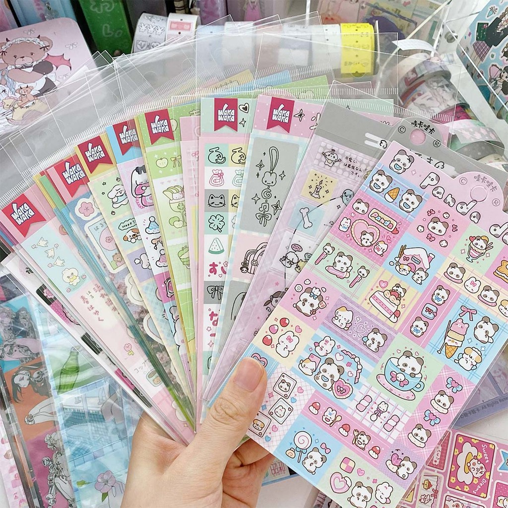 

30Pc Random Tag Stickers for Scrapbook Stickers Non-repeating Square Kawaii Sticker DIY Dairy Arts Crafts Album Journal Planner