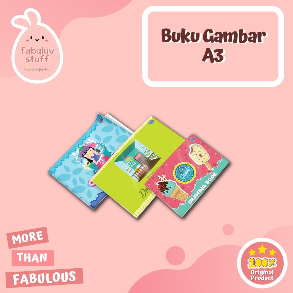 

ATK ~ Buku Gambar A3/ Drawing Book / Buku Mewarnai Ukuran A3
