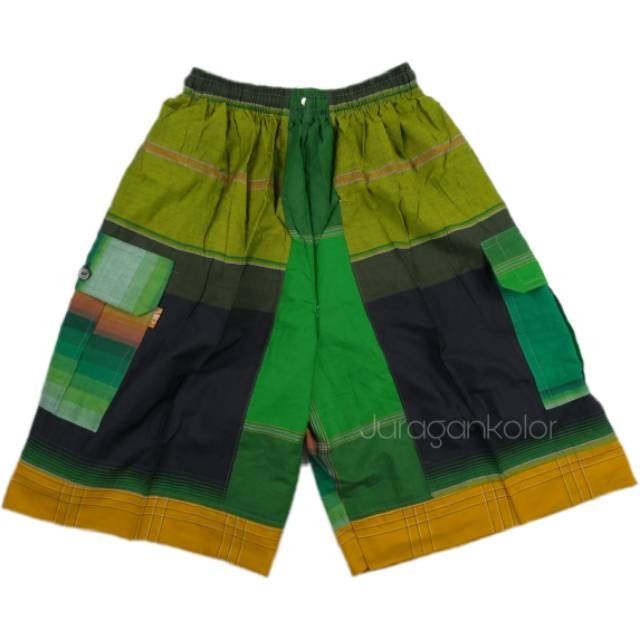 Celana Pendek Pria Kolor Cowok Santai Motif Sarung Abstrak Celana Harian Santai Pria Wanita Celana p