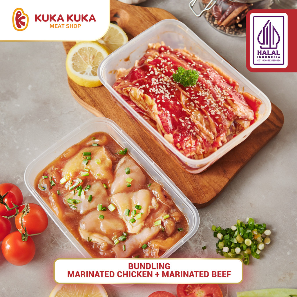 

Promo Bundling Daging Berbumbu / Daging Marinasi 1 Ayam & 1 Beef 500gram Beef Slice