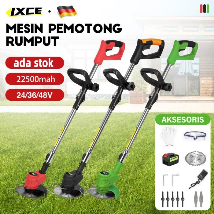 LR48DS IXCE Mesin Potong Rumput Batrai 24V/36V/48V Mesin Pemotong Rumput Listrik Pemotong Rumput Ele