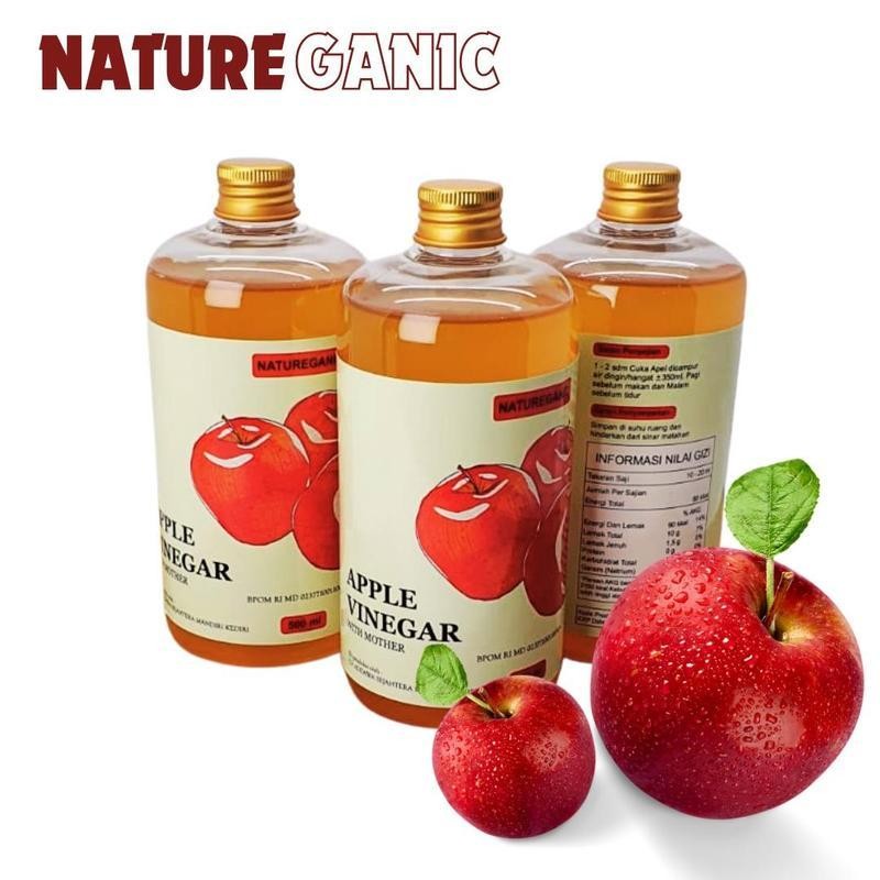 

Cuka Apel Organik NATUREGANIC dengan Inang Cuka Apel - Botol, Natural Aman BPOM 100% Halal
