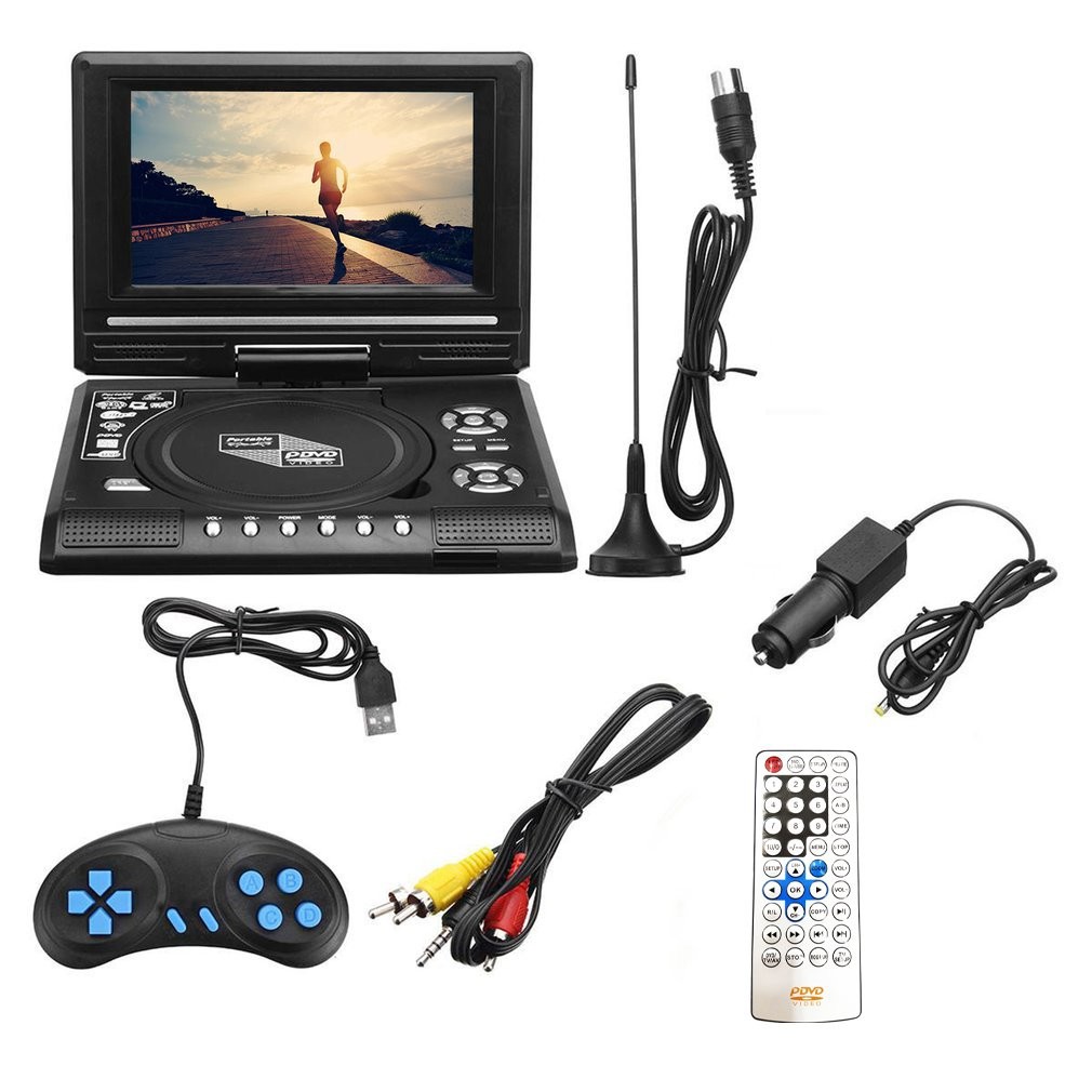 7.8 Inch High Denifition TV DVD Player Portable VCD MP3 MPEG Media Viewer With Game Control Handle A