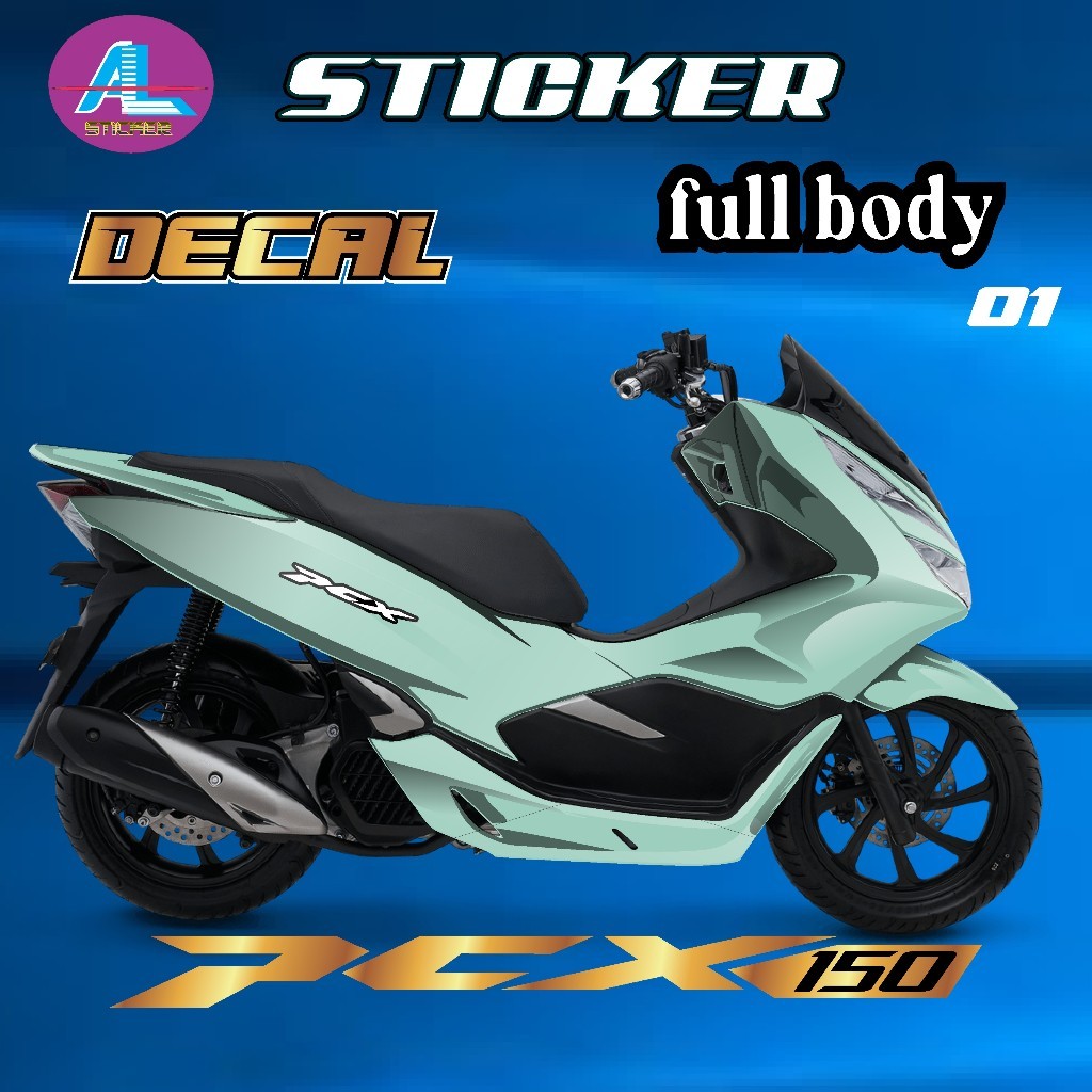 DECAL STICKER PCX 150 FULL BODY WARNA POLOS PCX TERBARU BEBY BLUE CIAN LILAC PUTIH MERAH HITAM PCX M