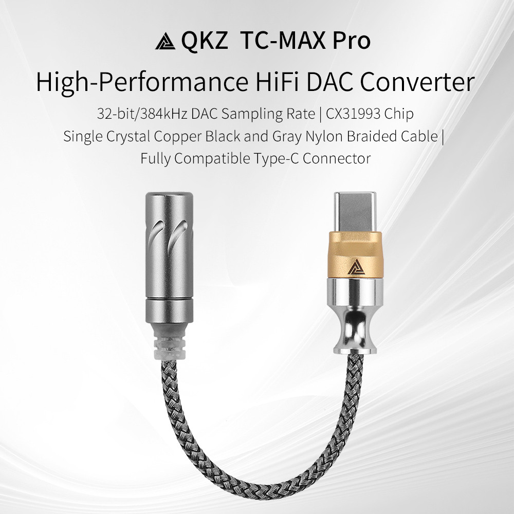 QKZ TC MAX PRO Portable Amplifier DAC Type C to 3.5mm Jack Adaptor
