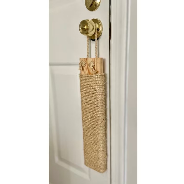 Garukan Kucing Gantung, Mainan Garukan Kucing, Kayu Garukan Kucing Tali PREMIUM