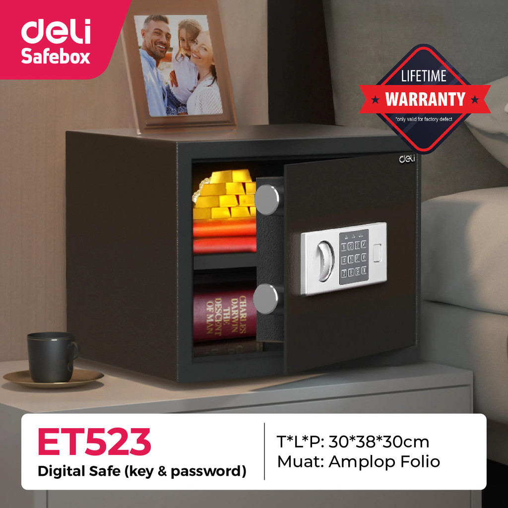 

BRANKAS DIGITAL DELI ET523 / SAFE DEPOSIT BOX / ELEKTRIK CASH BOX ET-523