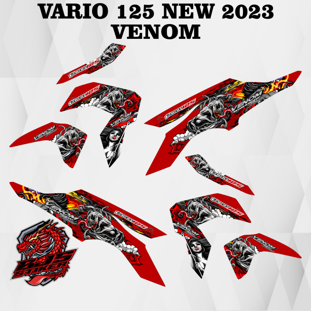 Stiker striping VARIO 125 NEW 2023 - stiker striping list variasi VARIO 125 NEW 2023 VENOM
