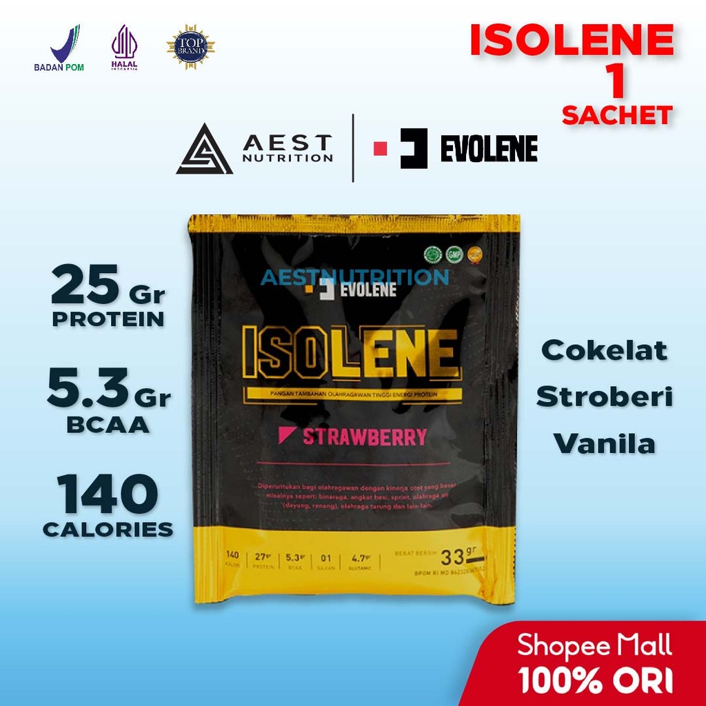 Evolene Isolene Sachet 1 Serving Susu Whey Protein Isolate