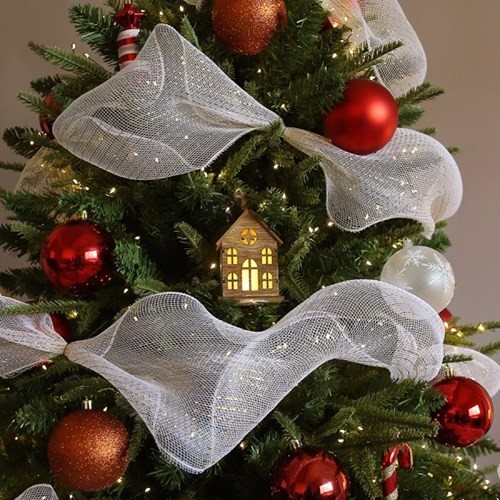 

1 Roll Pita Dekorasi Natal Metalik Tulle 26cm 9m