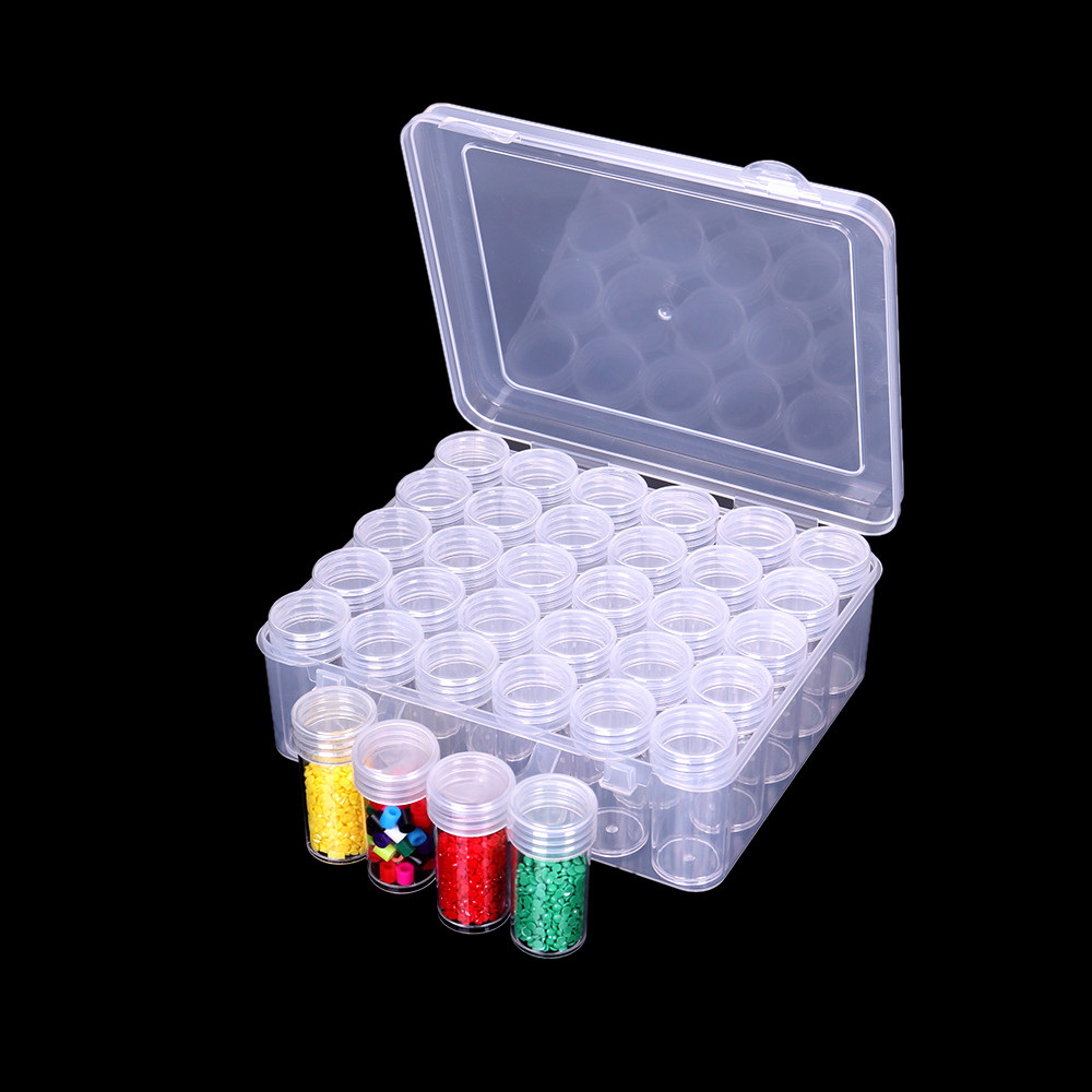 

30 Bottle 5D DIY Diamond Painting Tools Storage Box Container Diamond Embroidery Accessories Drill Box Mosaic Container Case