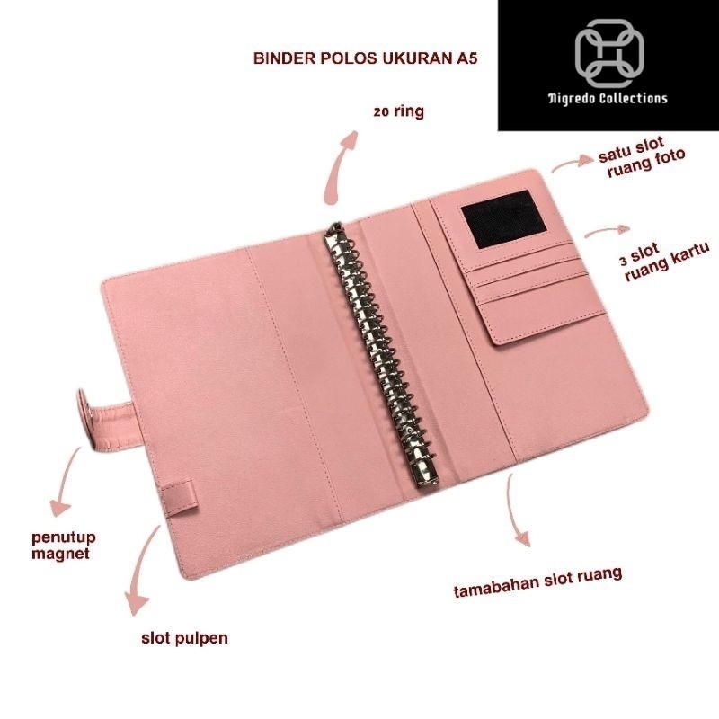 

Mini walet Binder Polos Eksklusif A5 20 Ring Agenda A5 Polos 20 Ring Levi Binder kuliah A5 Berkualitas Termurah