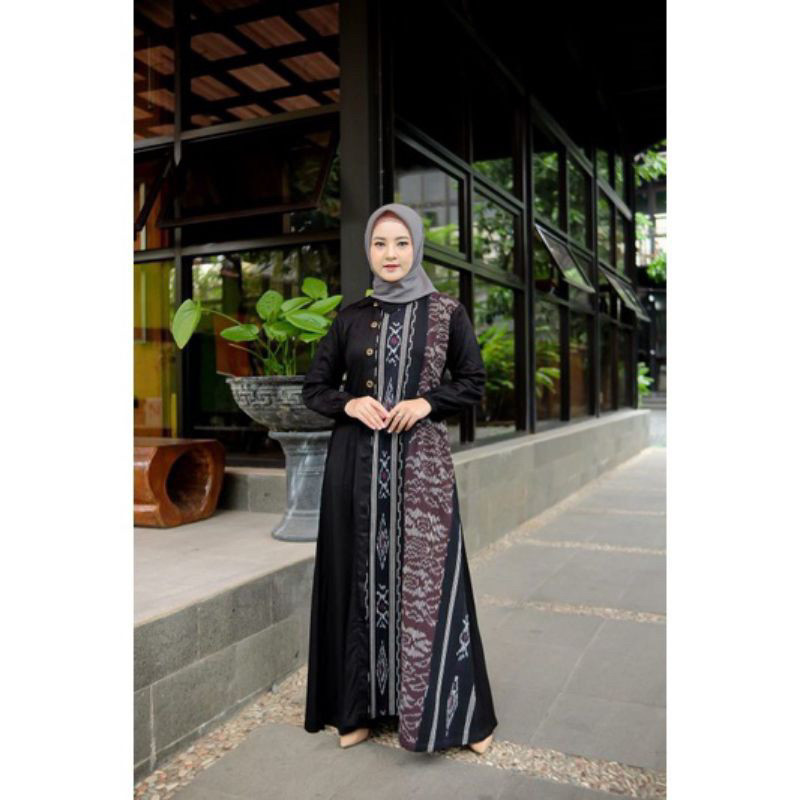 DRESS LEBARAN TERBARU TERMURAH ANAK PEREMPUAN WANITA RAYA SERIES DRESS ETNIK TENUN NUSANTARA