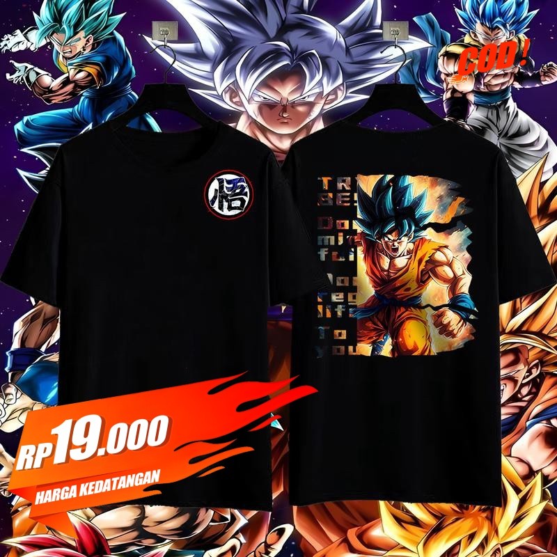 kaos animeDragon Ball T-shirt Musim Panas Kasual Leher Bulat Lengan Pendek Tren Fashion Ins Versi Ko