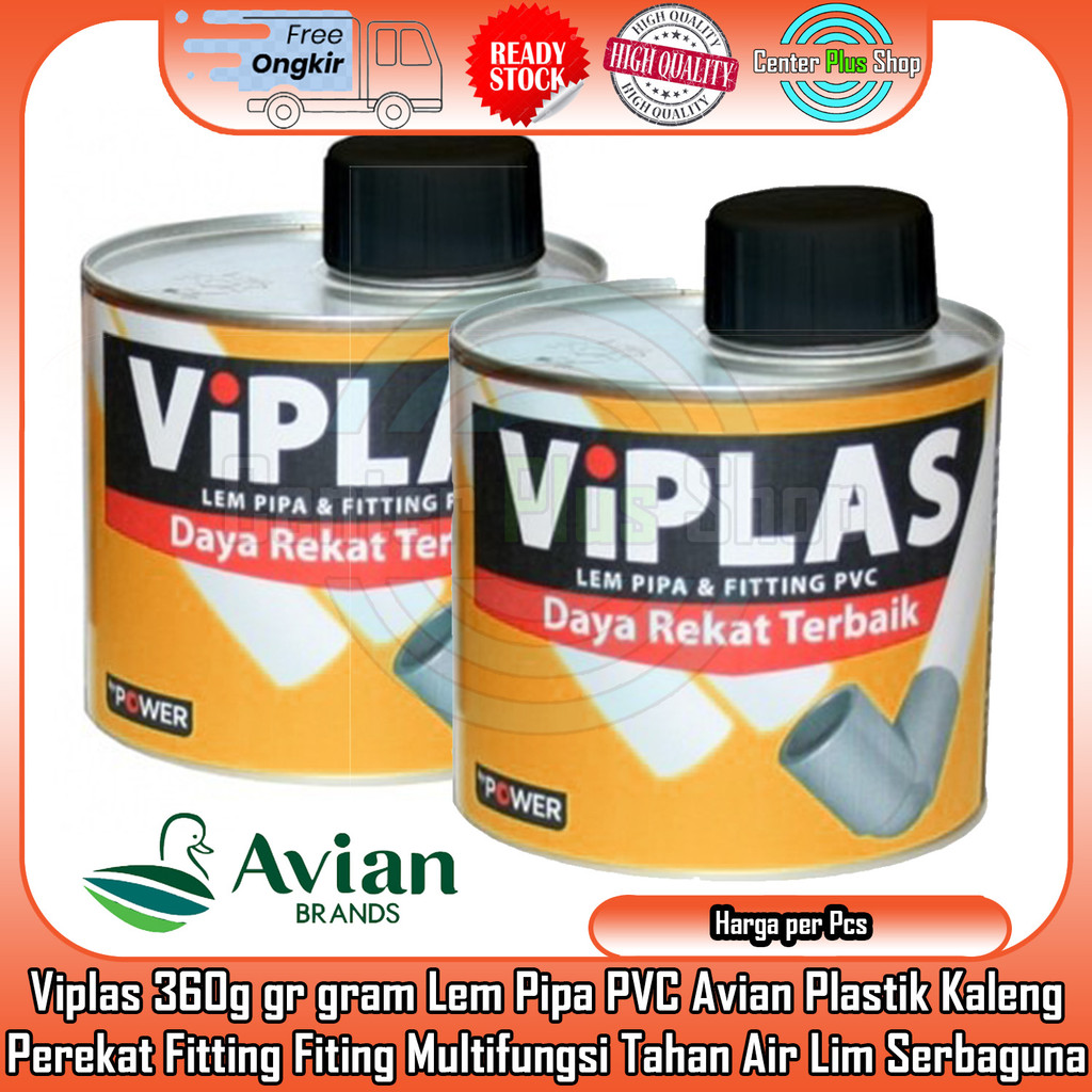 Lem Pipa Viplas Kaleng Besar 360gr Lim Pvc Plastik Pelastik 360 Gr Gram Perekat Fitting Fiting Paral