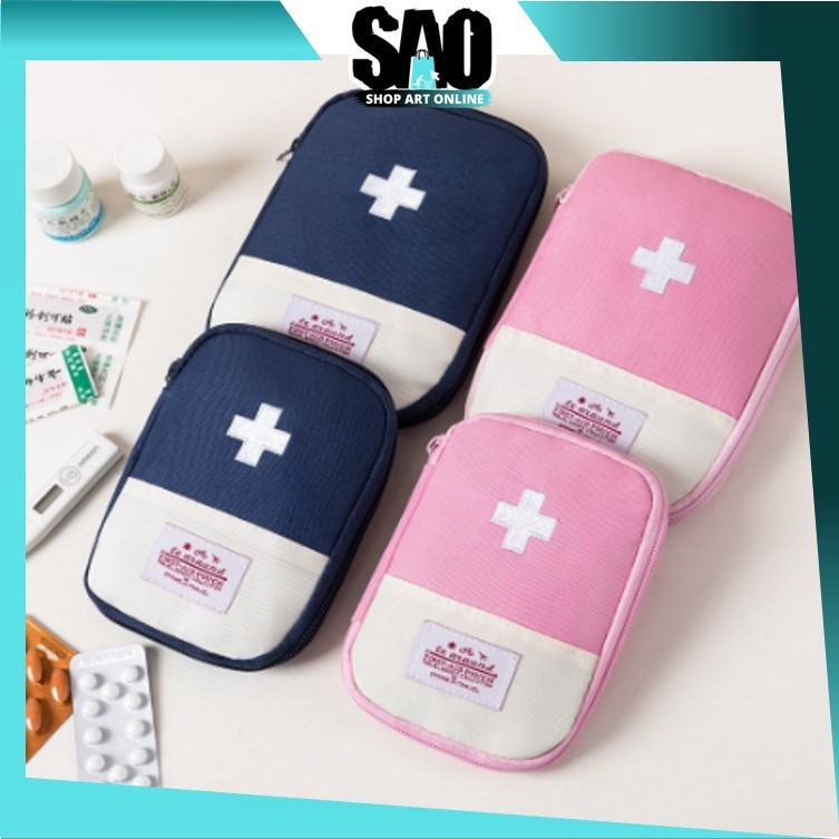 SAO - T5759 Pouch Tas Obat P3K Praktis Untuk Traveling / Travel Medicine Pouch P3K / Tempat Obat Bag