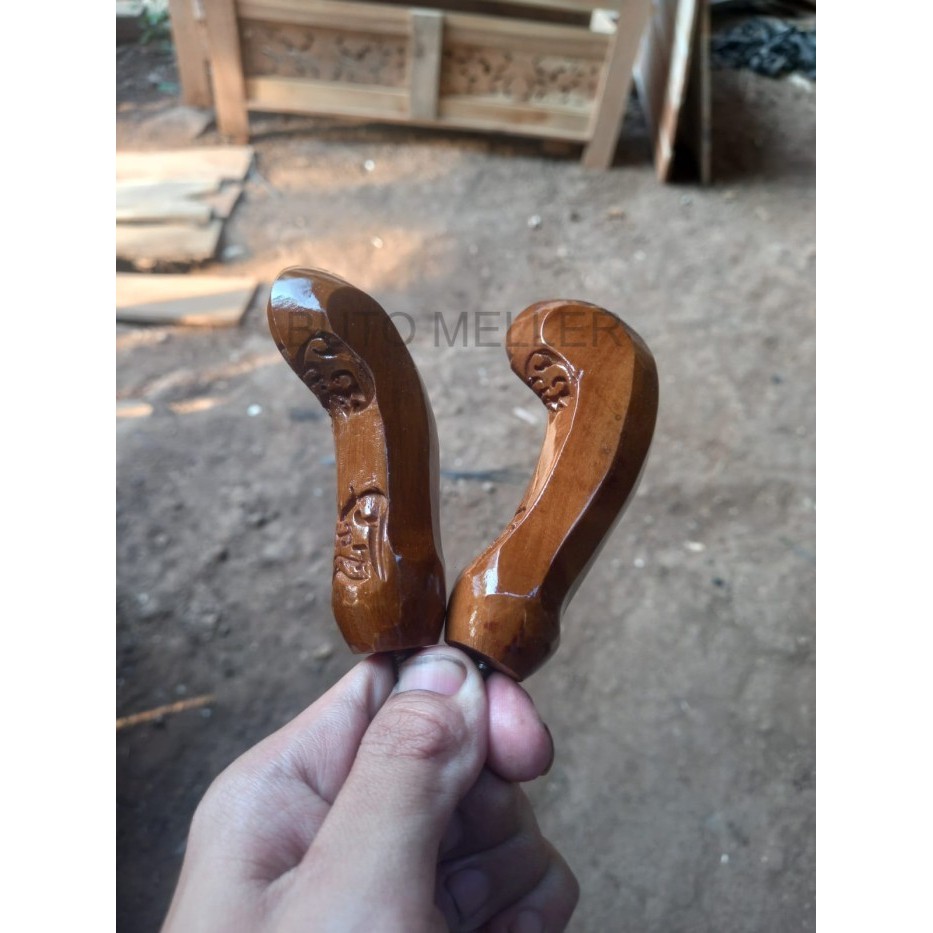 deder ceceg garan gagang keris pakem solo alusan termurah jati finishi BM4545