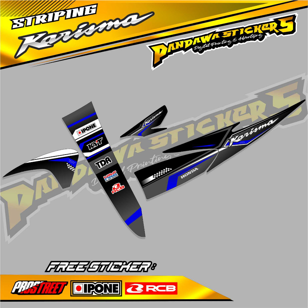 Striping Variasi Motor Honda Karisma / Stiker Variasi Motor Honda Karisma