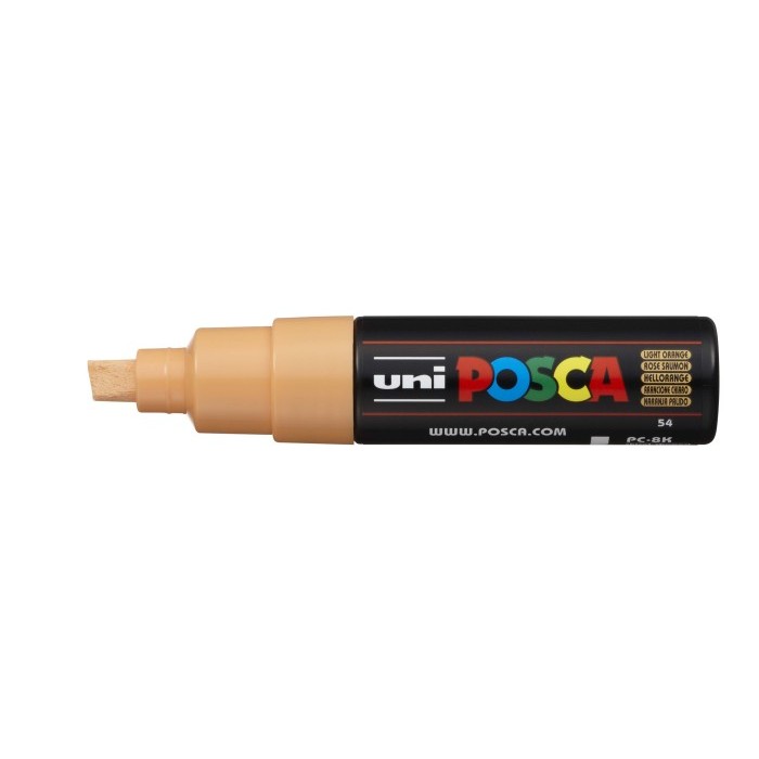 

[New Arrival] Uni Posca Paint Marker PC-8K - Broad Chisel Point 8 mm (Basic Color) - Light Orange